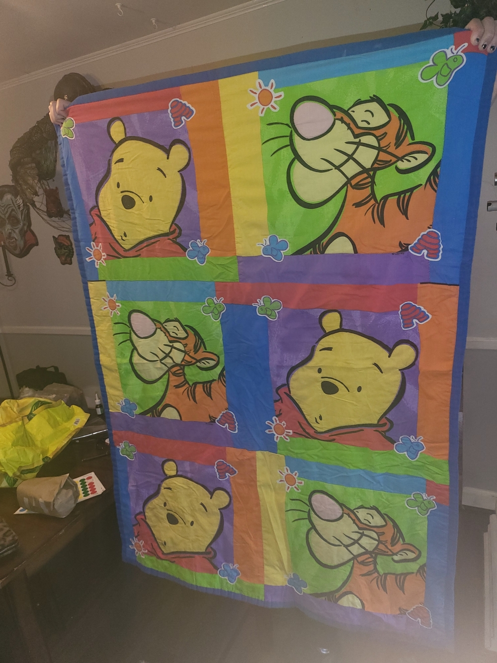 Disney vintage Winnie the Pooh large crib Blanket Patchwork